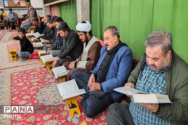 جزء خوانی قرآن در ماه مبارک رمضان  مسجد جامع شهر بار نیشابور 