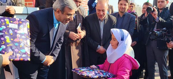 افتتاحیه نخستین مدرسه طرح حذف مدارس سنگی روستای طاهرآباد شهرستان مرزی کلات