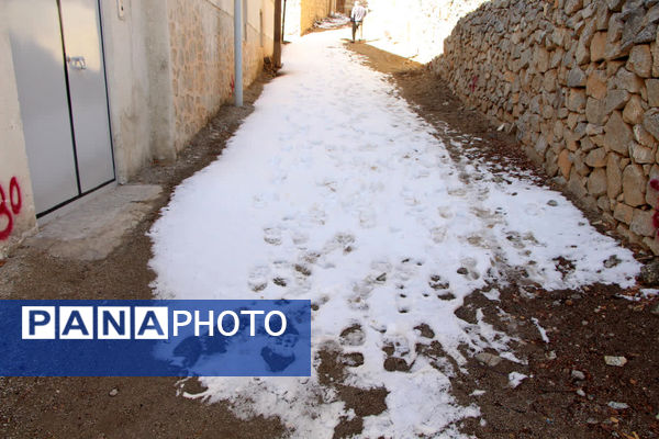 روز برفی و دل انگیز ده‌بالا یزد