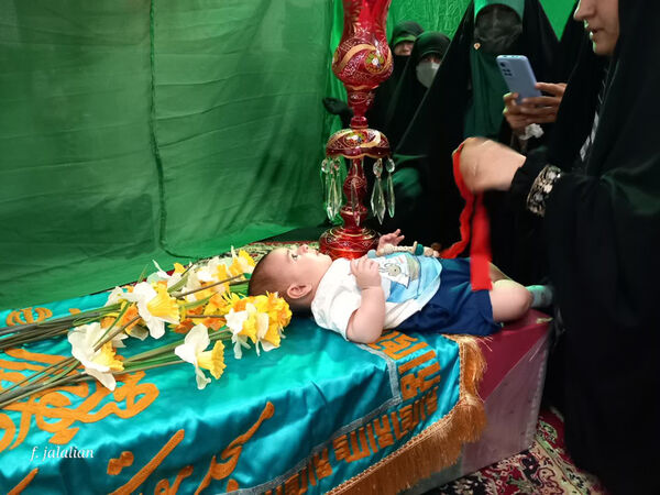 وداع با پیکرهای مطهر دو میهمان آسمانی در معراج الشهدای قم