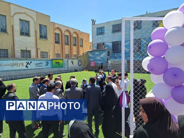 افتتاح زمین چمن هنرستان تربیت بدنی محمد شهرستانی ناحیه ۶ مشهد