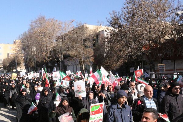 راهپیمایی محکومیت اقدامات تروریستی آمریکا و رژیم صهیونیستی در شهرستان فیروزکوه