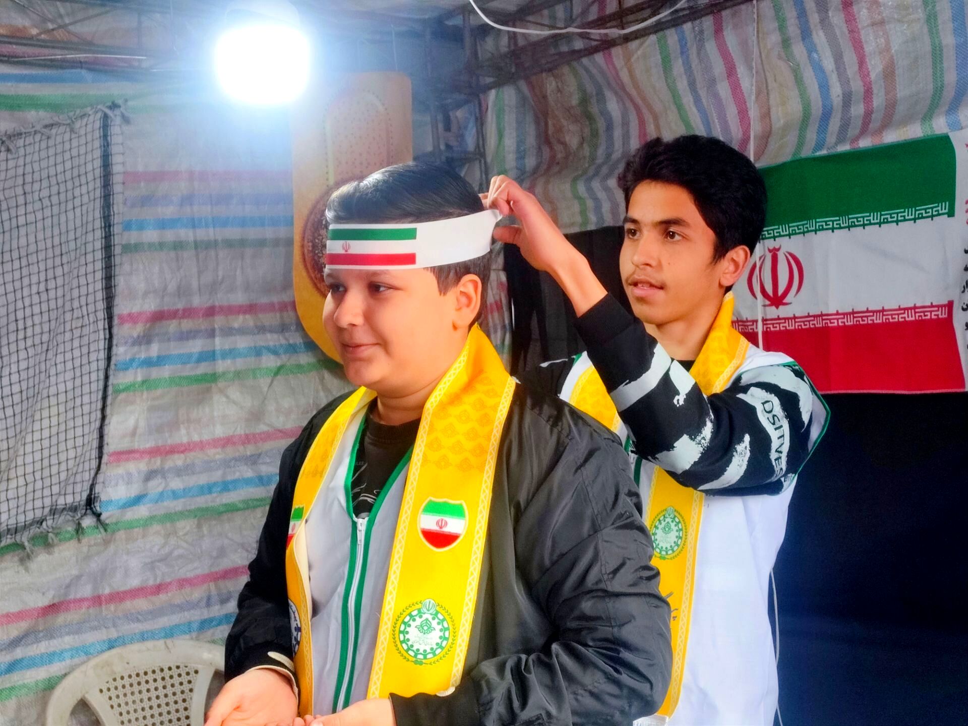 برپایی موکب سازمان دانش‌آموزی در حاشیه اجتماعات جنگ رمضان در همدان