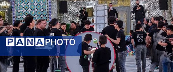 سوگواره هیئت سقایی (العطش) در حرم مطهر پیام‌آور واقعه عاشورا به ایران