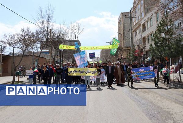 راهپیمایی روز قدس در شهرستان سرعین