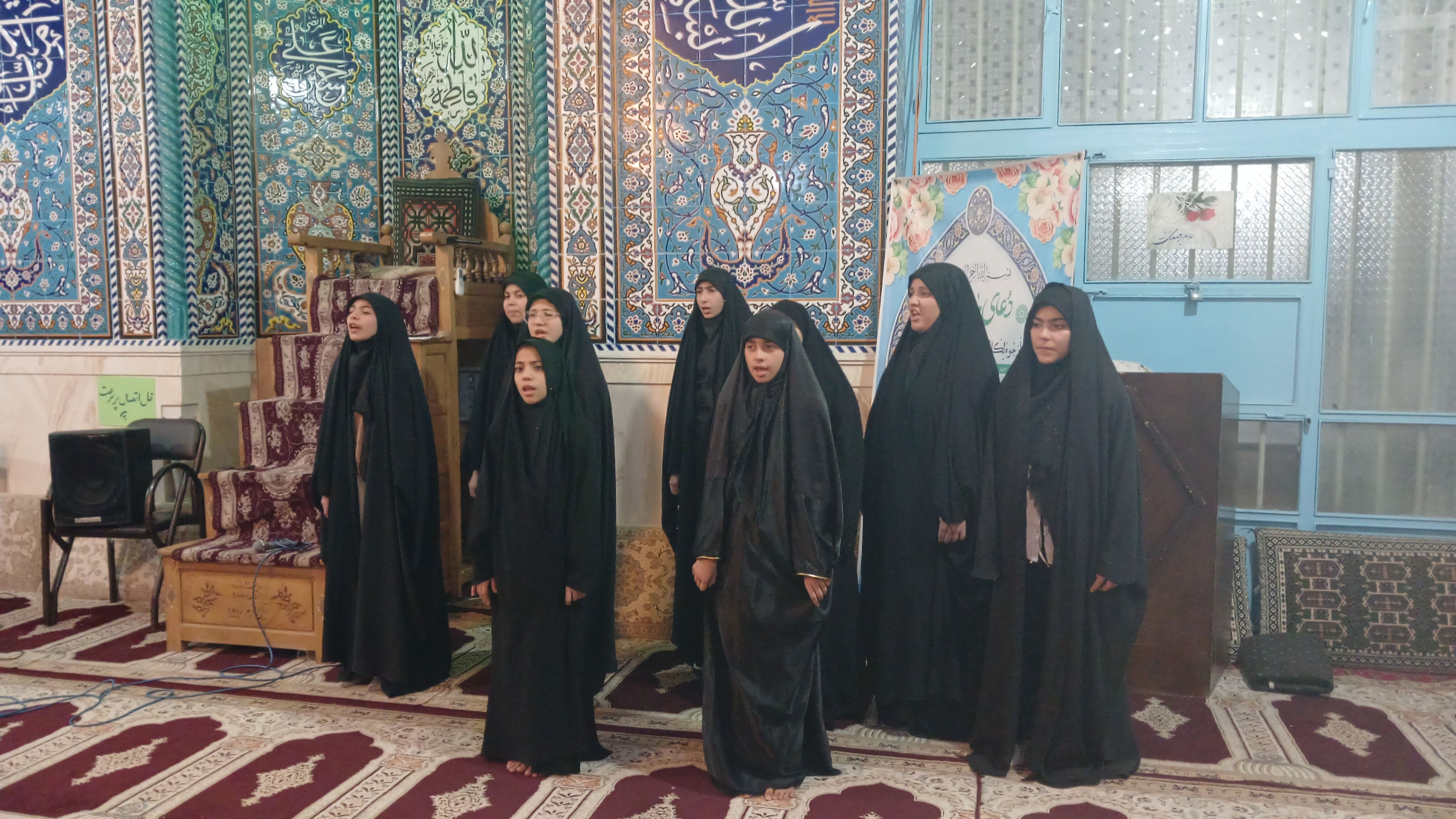  مراسم باشکوه اعتکاف دانش‌آموزی در مسجد قمربنی‌هاشم  محمدشهر کرج