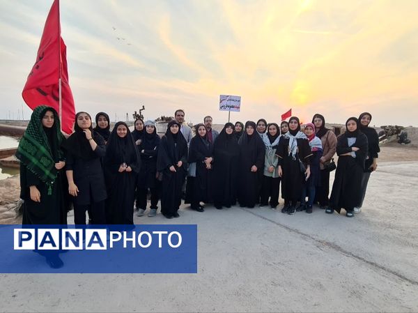 حضور دانش‌آموزان دبیرستان شهیده معصومه قزوینی در اردوی راهیان نور جنوب