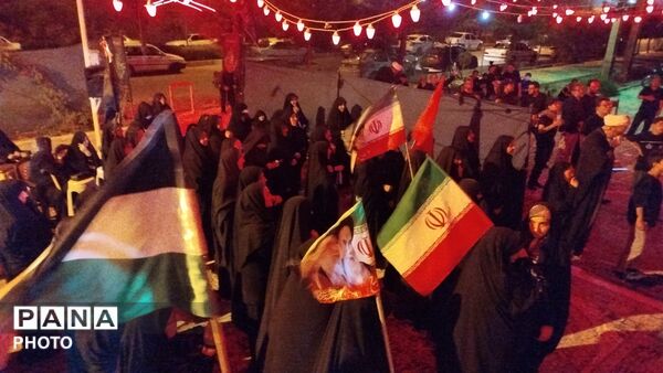 مراسم عزاداری شب هشتم ماه محرم در مسجدالنبی نیم‌ور