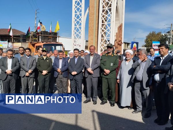 مراسم راهپیمایی ۱۳ آبان در شهرستان میاندورود