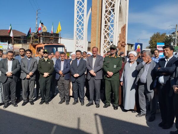مراسم راهپیمایی ۱۳ آبان در شهرستان میاندورود