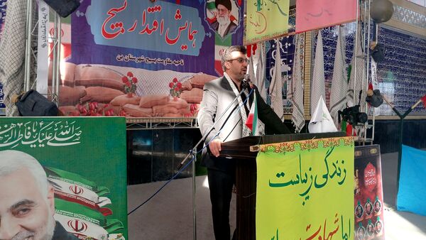 حضور دانش‌آموزان دبیرستان نمونه شهید سلیمانی بن در «همایش اقتدار بسیج» 