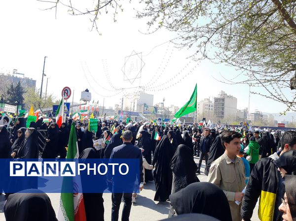 حضور پرشور مردم ولایت مدار مشهدی در راهپیمایی روز قدس