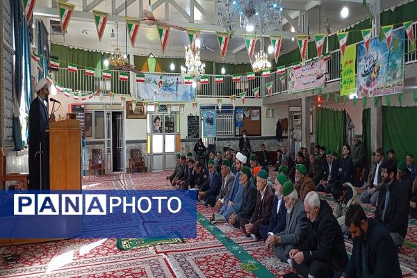 اقامه نماز عبادی،سیاسی جمعه همزمان با ایام دهه فجر در شهر بار نیشابور