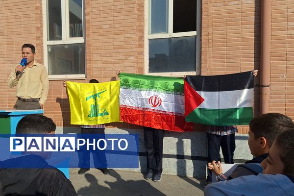 دانش آموزان شیرازی جنایات اسرائیل را محکوم کردند