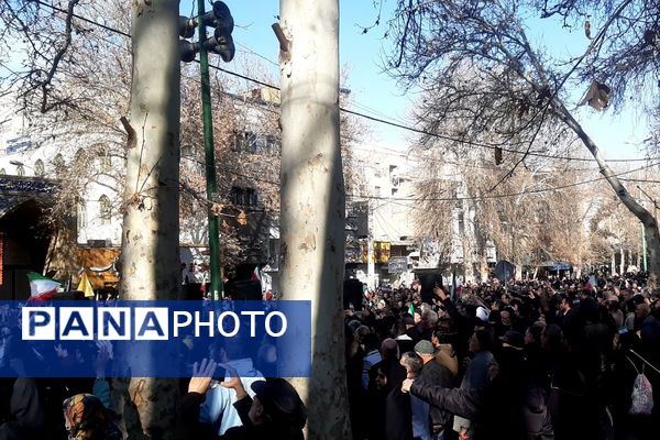 قیام حماسی مردم غیور شهریار در اعلام تنفرازجنایات آمریکا و اسرائیل