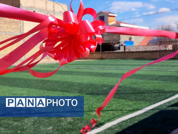 افتتاح چمن مصنوعی روستای قره مصلی