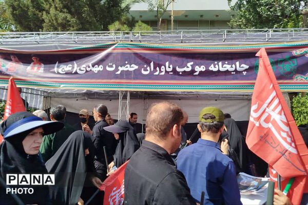 پیاده‌روی جاماندگان اربعین به سوی شاهچراغ (ع)