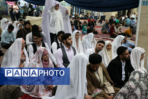 جشن ازدواج مسجدی 132 زوج جوان در قم - 2