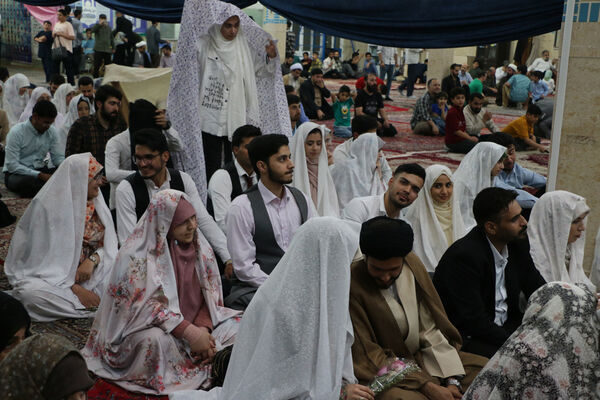 جشن ازدواج مسجدی 132 زوج جوان در قم - 2