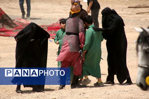 مراسم خیمه سوزی هیات «خیام الحسین» در قم