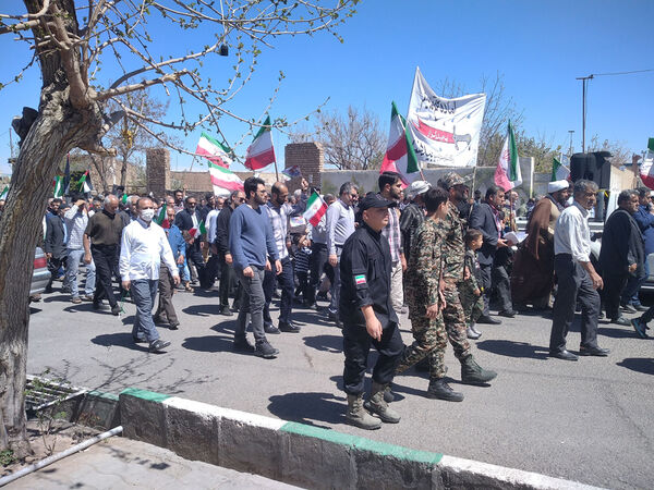 راهپیمایی روز قدس در شهر کهک قم