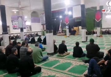 مراسم معنوی شب اربعین حسینی  در مسجد صاحب الزمان شهر دیباج 