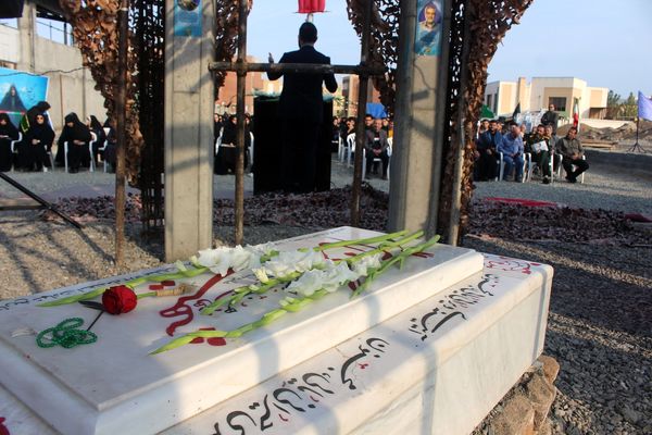 مراسم دومین سالگرد خاکسپاری شهید گمنام آموزشکده فنی دختران قم