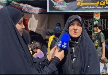 برپایی موکب دانش آموزی در مسیر پیاده‌روی جاماندگان اربعین در یزد