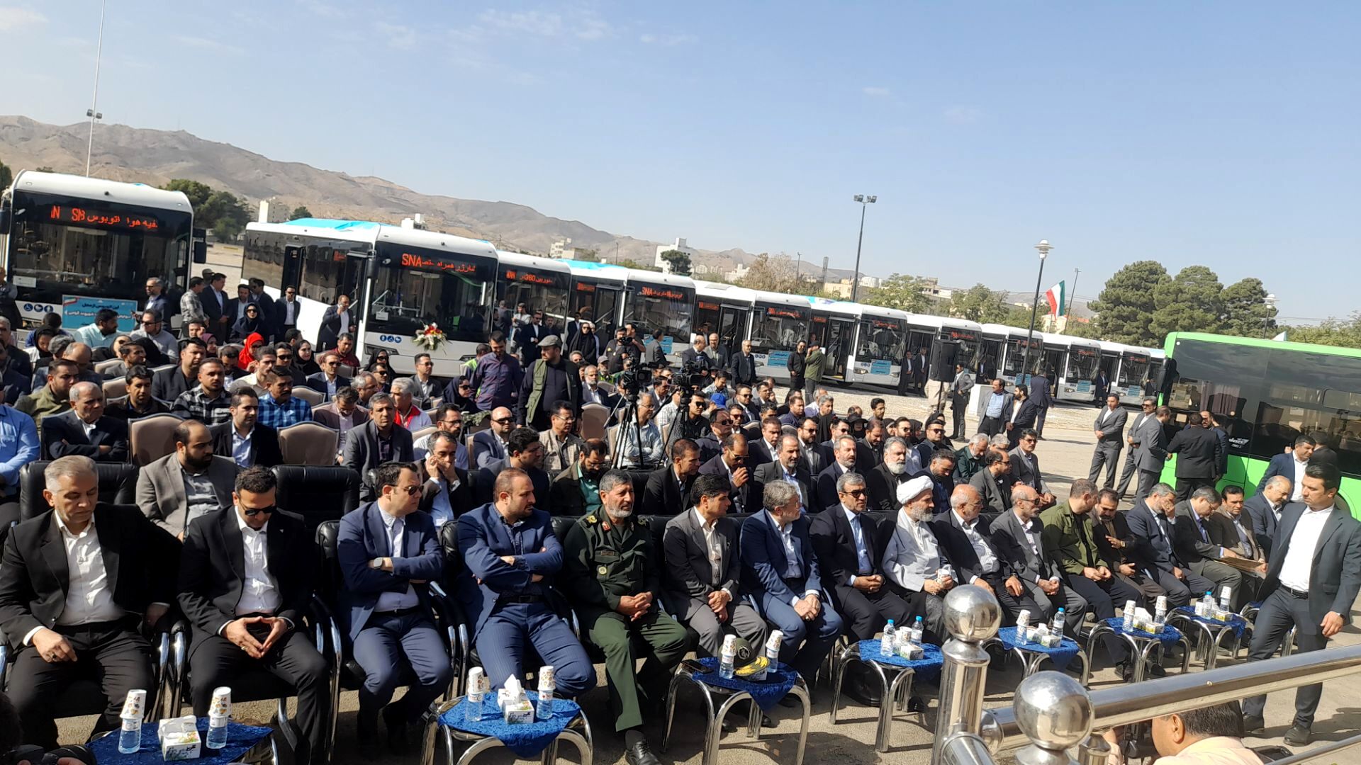آیین بهره‌برداری از ۳۵ دستگاه اتوبوس جدید در مشهد