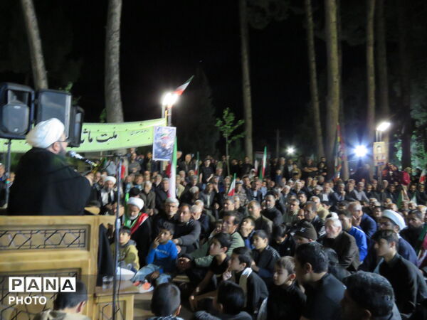 خروش مردم  خلیل آباد در حمایت از رزمندگان اسلام
