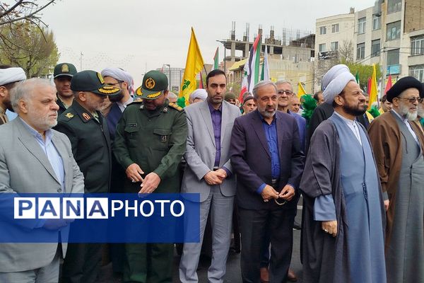 راهپیمایی روز قدس در ناحیه دو شهرری 