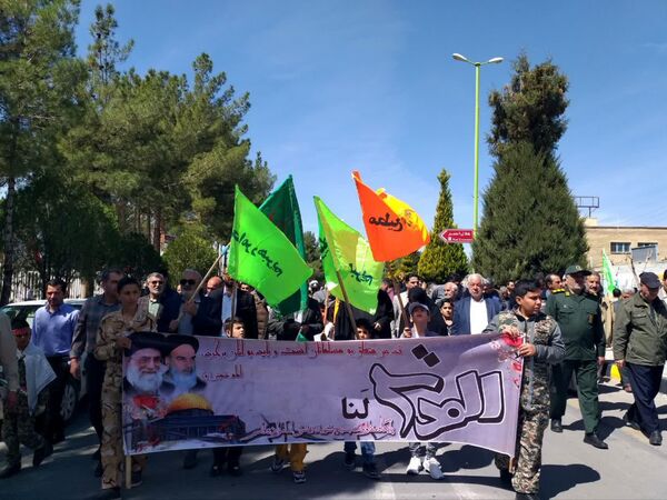 راهپیمایی روز قدس در شهرستان کوهپایه 