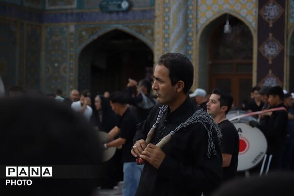 حضور دسته جات عزاداری سالروز شهادت امام حسن مجتبی(ع) در حرم بانوی کرامت