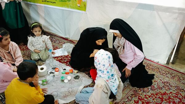 برپایی غرفه کودک در نماز جمعه شهرستان کاشمر 
