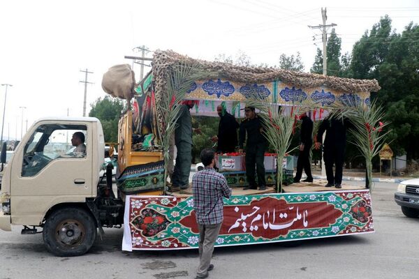 استقبال از پیکر مطهر شهید گمنام در اهرم تنگستان 