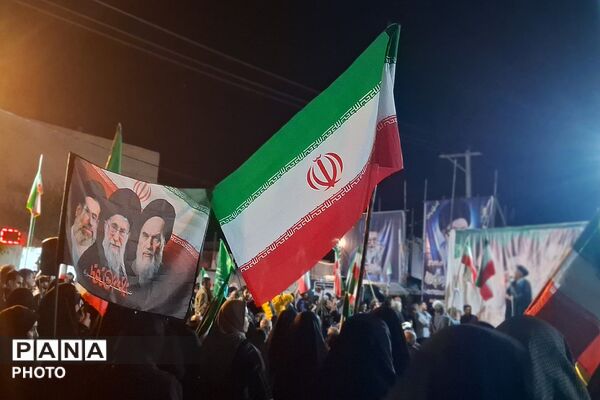 طوفان امید در خیابان‌های شهر باشت در سی دومین شامگاه عزاداری و مقاومت