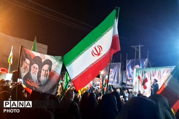 طوفان امید در خیابان‌های شهر باشت در سی دومین شامگاه عزاداری و مقاومت