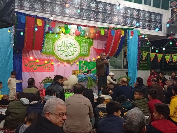 تکیه حسینی غرق در شادی علوی
