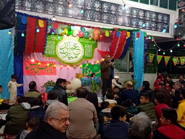 تکیه حسینی غرق در شادی علوی