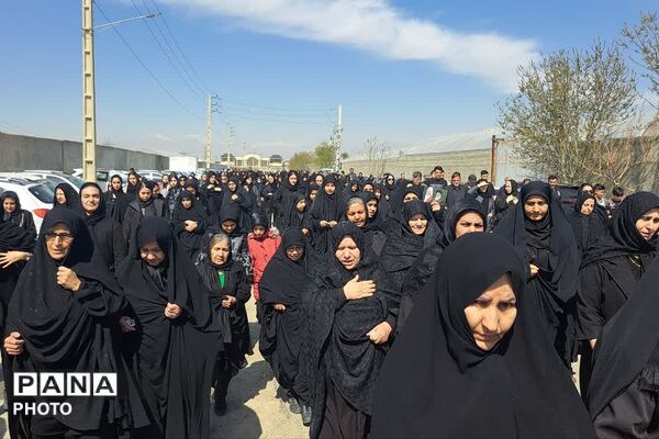  تشیع جنازه شهیده جنگ آمریکایی _ صهیونی در چهاردانگه