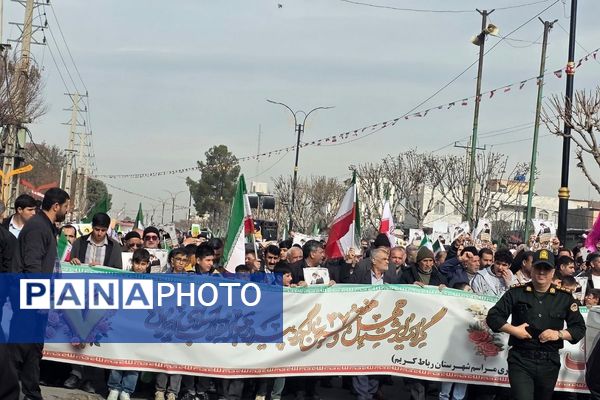 خروش مردمی در خیابان‌های رباط‌کریم در 22بهمن