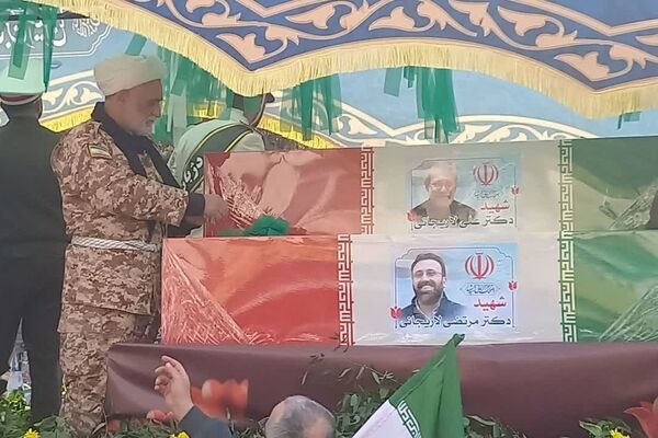 تشیع شهدای ناوشکن دنا و شهید لاریجانی در تهران