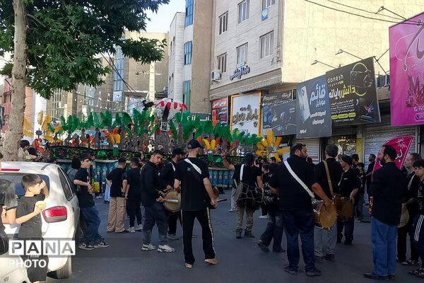 استقبال پرشور مردم شهرک امیریه از کاروان نمادین اسرای کربلا