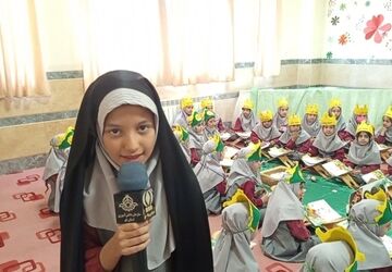 شور و ‌شوق دانش‌آموزان کلاس اولی در جشن قرآن 