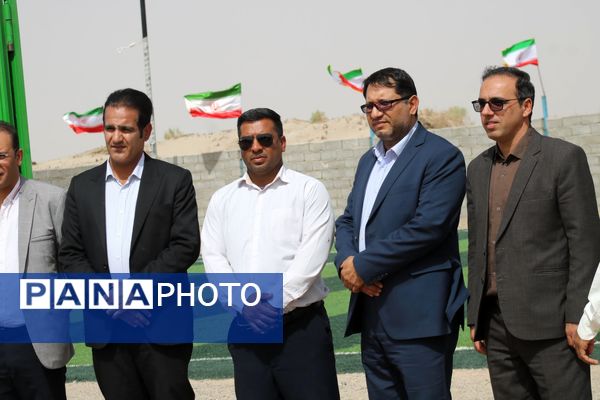 افتتاح زمین چمن روستای محمد آباد چاه ملک 