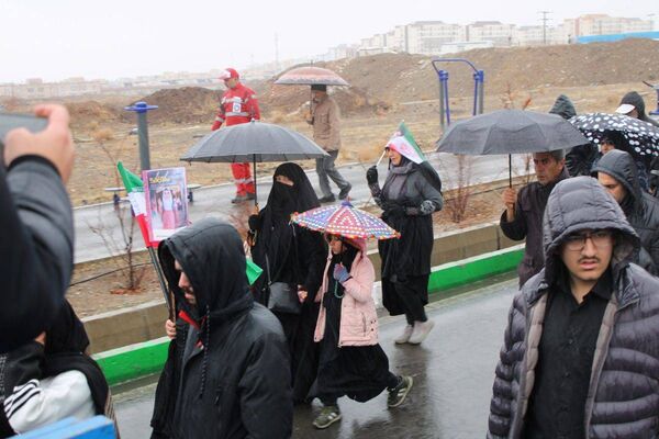 حضور حماسی مردم شهرستان پردیس در راهپیمایی روز قدس با وجود بارندگی