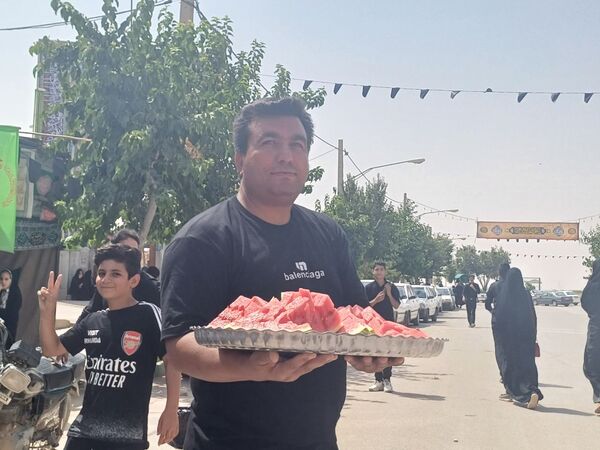 قافله عزاداری تاسوعای حسینی در شهر حبیب آباد