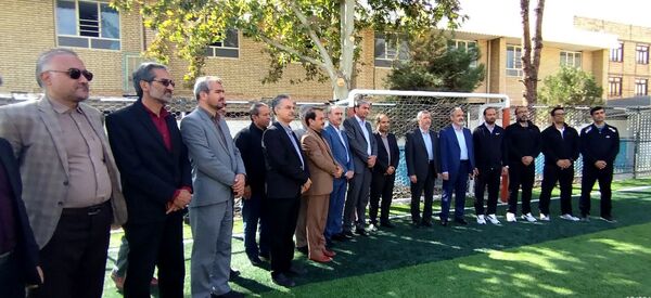 آئین افتتاح چمن مصنوعی سمپاد آموزشگاه شهید بهشتی نیشابور