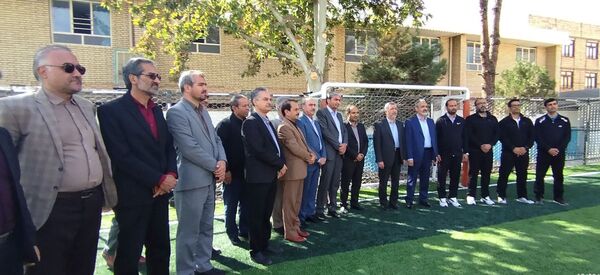 آئین افتتاح چمن مصنوعی سمپاد آموزشگاه شهید بهشتی نیشابور