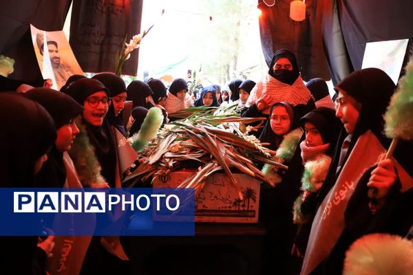 مراسم وداع با شهید گمنام در مدارس دخترانه مشکات